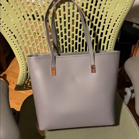 Ted baker grey leather large tote